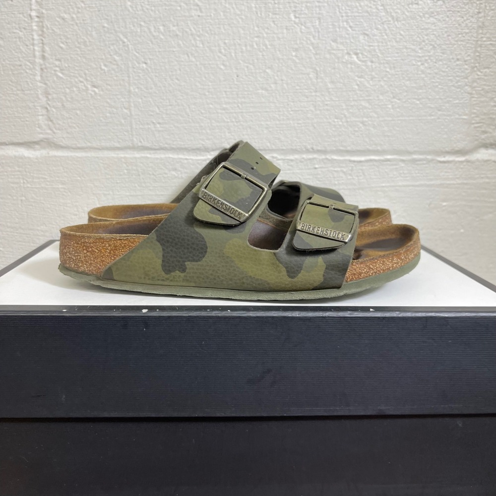 Birkenstock Arizona Camouflage Green Sandals Slides Slip On Women's 38 EU/7 US